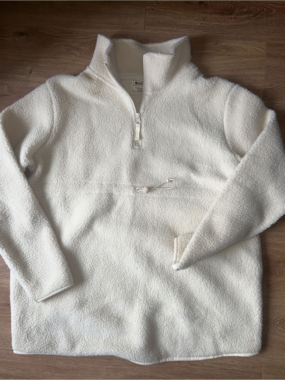 Mountain Warehouse-new women’s Plush Cream Sherpa Half-Zip Pullover size 6